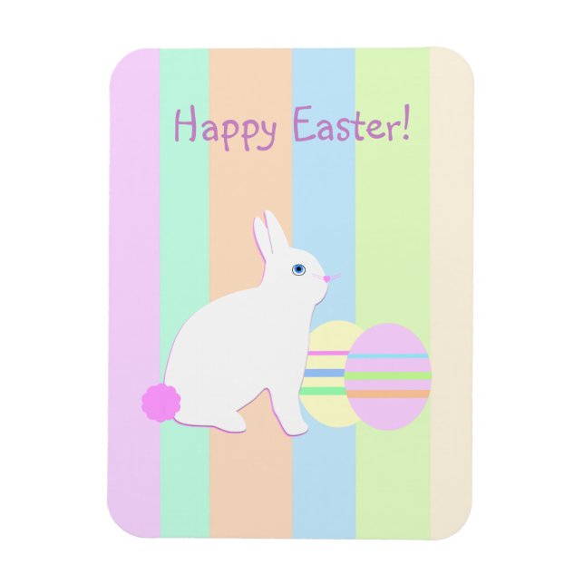 Happy Oaster Bunny und Eier Magnet (Vertikal)