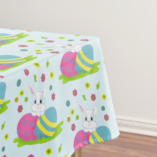 Happy Oaster Bunny und Eier Tischdecke (Beispiel)
