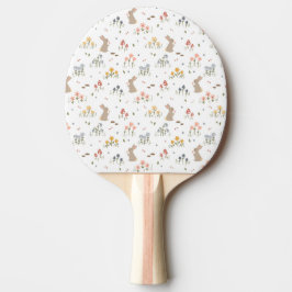 Happy Oaster Bunny Wildblumen Niedlich Kids Kaninc Tischtennis Schläger
