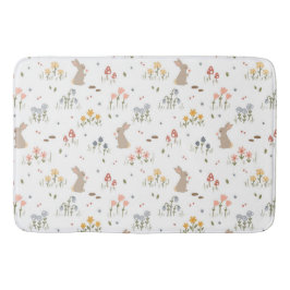 Happy Oaster Bunny Wildblumen Niedlich Kinder Bad Badematte