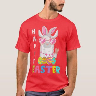 Happy Oaster Bunny Women Llama Ostereier Hun T-Shirt