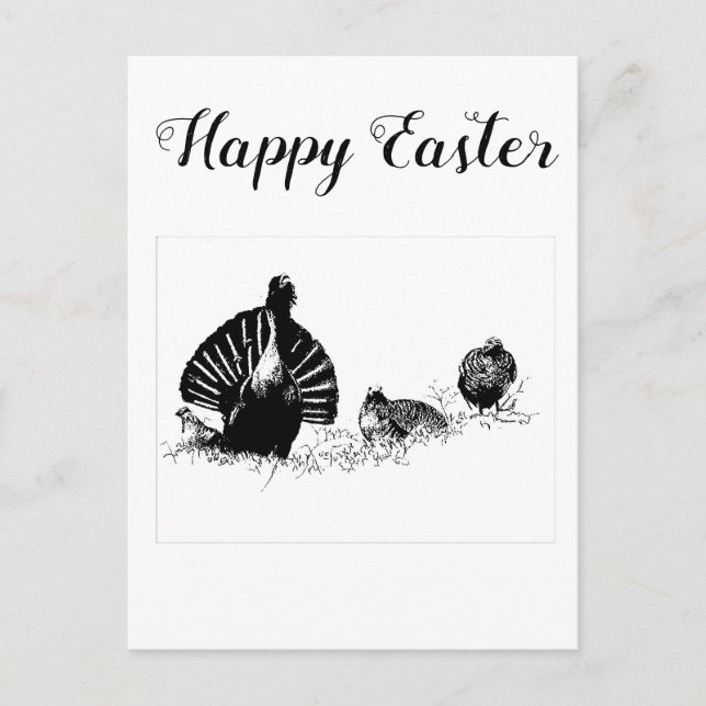 Happy Oaster Capercaillies Jäger Postkarte (Vorderseite)