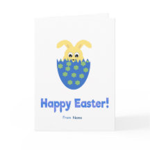 Happy Oaster Card in blau