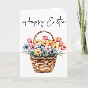 Happy Oaster Card, Osterkorbkarte Feiertagskarte