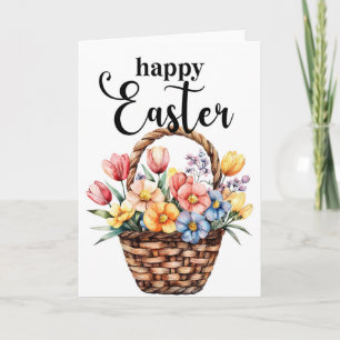 Happy Oaster Card, Osterkorbkarte Feiertagskarte