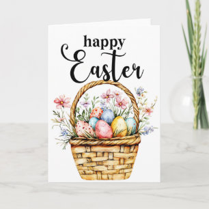 Happy Oaster Card, Osterkorbkarte Feiertagskarte
