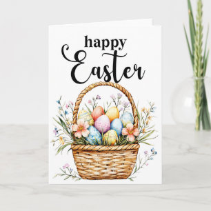 Happy Oaster Card, Osterkorbkarte Feiertagskarte