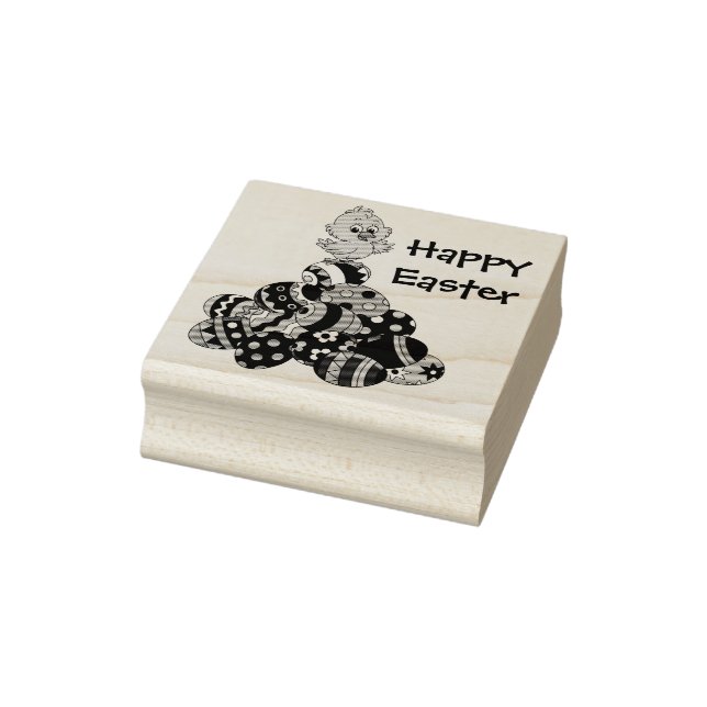 Happy Oaster Chick and Eggs Gummistempel (Stempel)