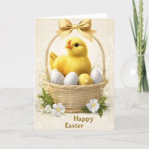 Happy Oaster Chick Basket Holiday Grüße Karte