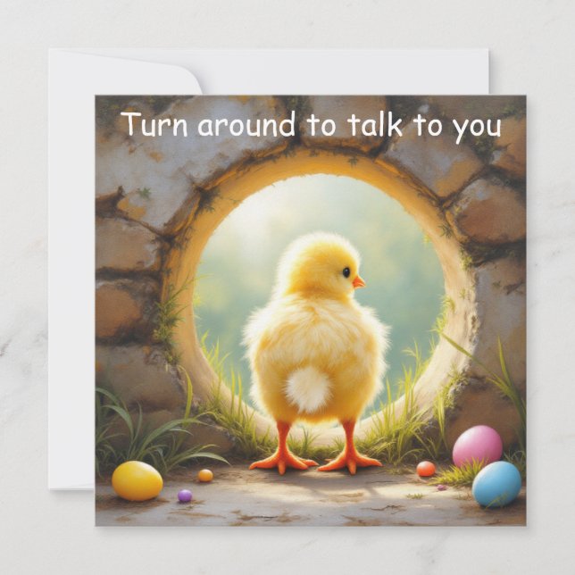 Happy Oaster Chick Feiertagskarte (Vorderseite)