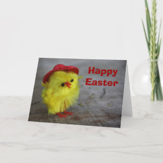 Happy Oaster Chick in Hat Card Feiertagskarte