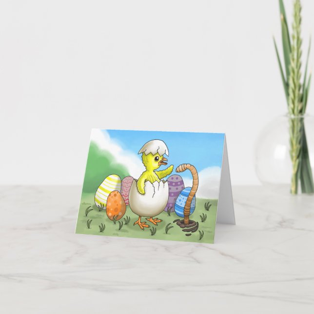 Happy Oaster Chicken's Feiertagskarte (Vorderseite)