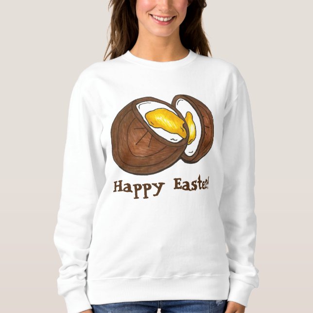 Happy Oaster Chocolate Creme Ei Feinschmecker Sweatshirt (Vorderseite)