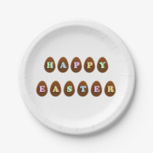 Happy Oaster Chocolate Eggs Pappteller