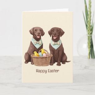 Happy Oaster Chocolate Labrador Retriever Hunde Karte