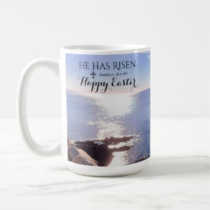 Happy Oaster Christ hat Risen Blue Ocean Foto Kaffeetasse
