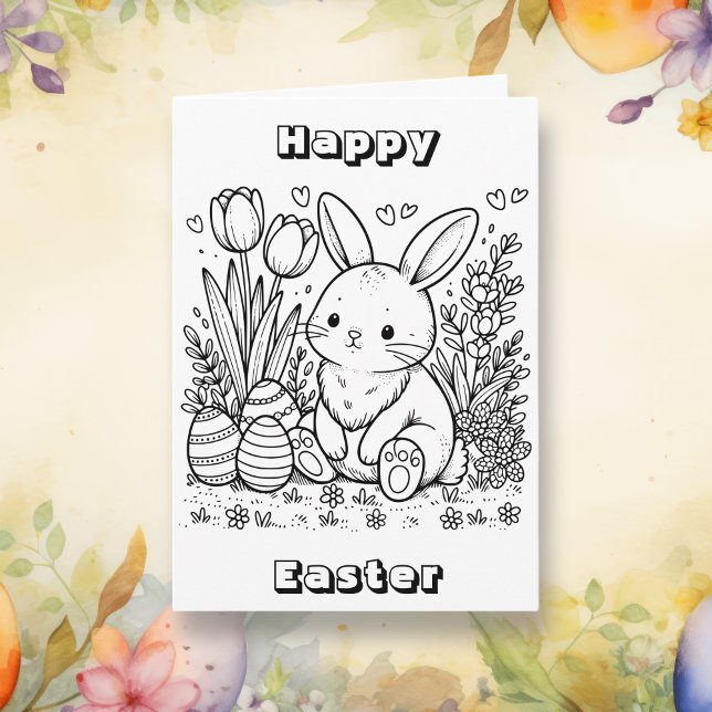 Happy Oaster | Color-Me-Seite Karte (Von Creator hochgeladen)