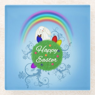 Happy Oaster Colorful Planet Glasuntersetzer