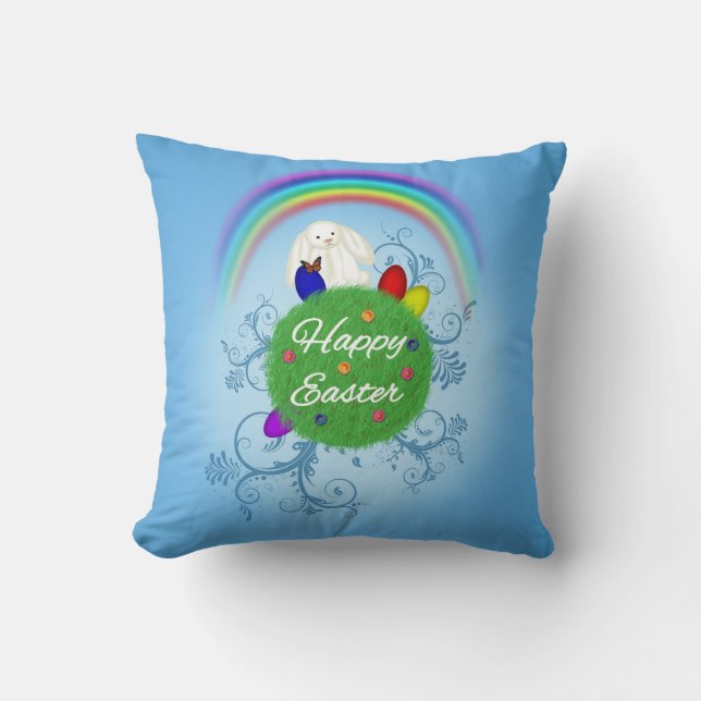 Happy Oaster Colorful Planet Kissen (Vorderseite)