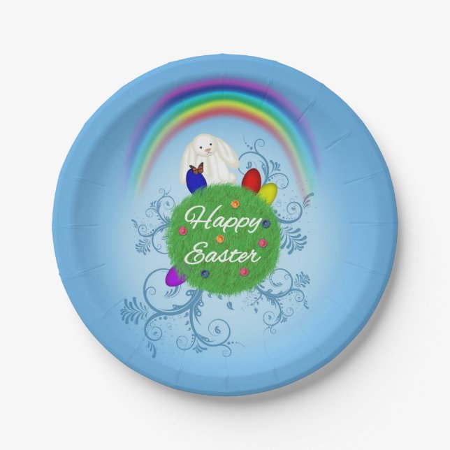 Happy Oaster Colorful Planet Pappteller (Vorderseite)