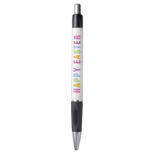 Happy Oaster Colorful Rainbow Typografy Kugelschreiber (Vorderseite Vertikal)