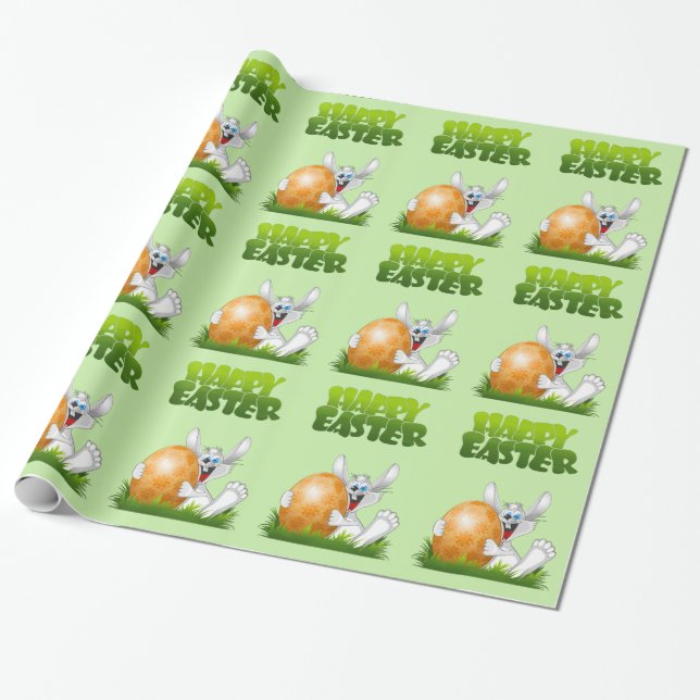 Happy Oaster Crazy Bunny Geschenkpapier (Ungerollt)