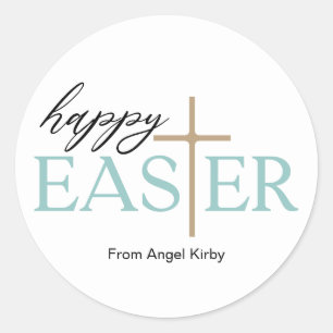 Happy Oaster Cross, Runder Aufkleber