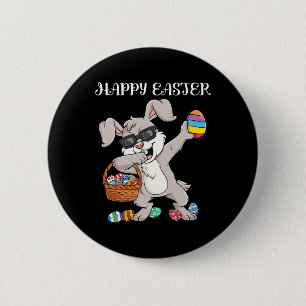 Happy Oaster Day Dabbing Rabbit Eggs Kleinkind Boy Button
