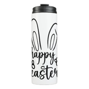 Happy Oaster Day Funny Eggs Rabbit Funny T - Shirt Thermosbecher