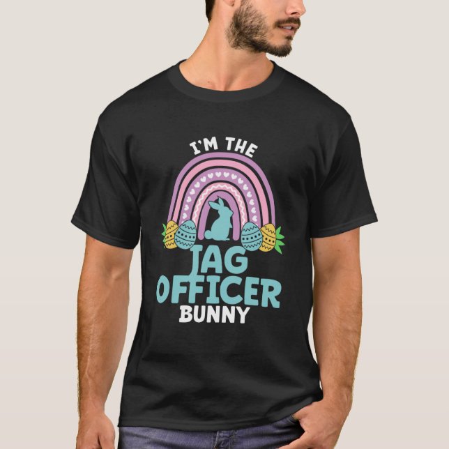 Happy Oaster Day I bin der JAG Officer Bunny T-Shirt (Vorderseite)
