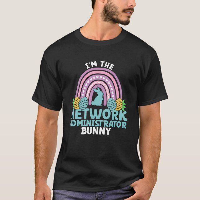 Happy Oaster Day Ich bin der Netzwerk Administrato T-Shirt (Vorderseite)