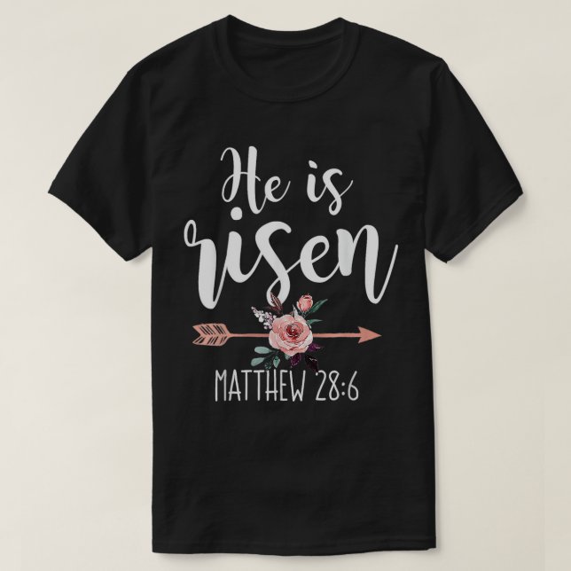 Happy Oaster Day ist er Risen Kleinkind Girl Flora T-Shirt (Design vorne)
