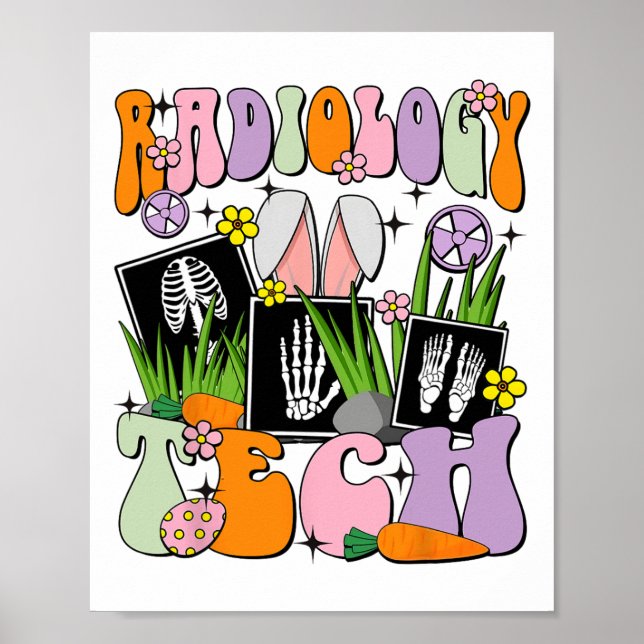 Happy Oaster Day Radiology Tech Krass Tech Ct Mri  Poster (Vorne)