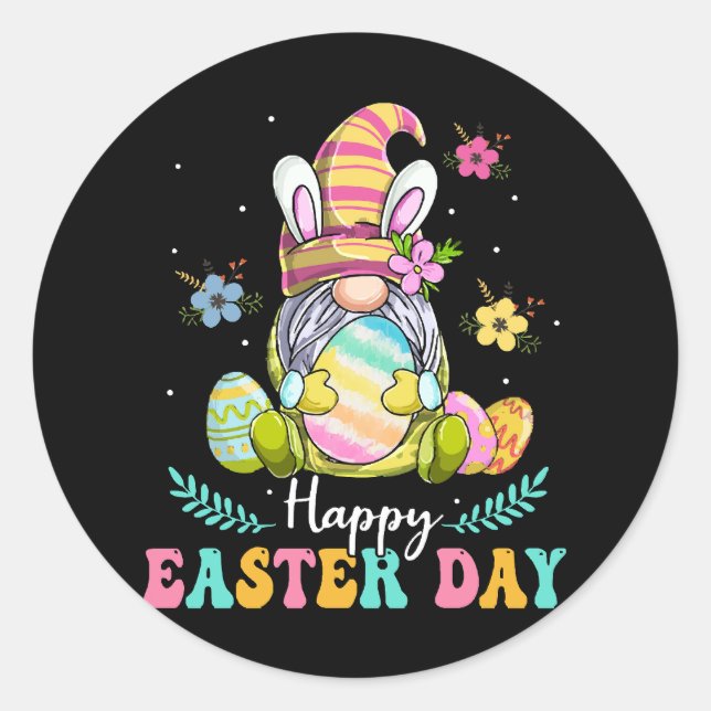 Happy Oaster Day Runder Aufkleber (Vorderseite)