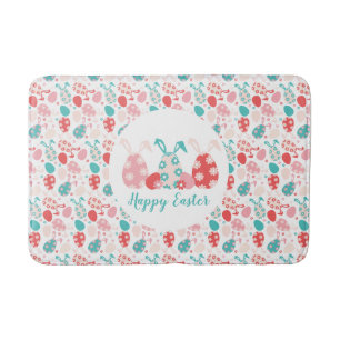 Happy Oaster Decorated Eggs Bunny Oars Badematte