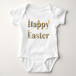 Happy Oaster Decorative Text Baby Chicks Strampler