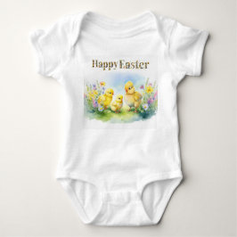 Happy Oaster Decorative Text Baby Chics Strampler