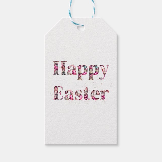 Happy Oaster Decorative Text Geschenkanhänger (Vorderseite)