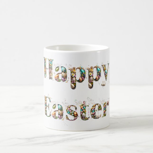 Happy Oaster Decorative Text Kaffeetasse (Mittel)