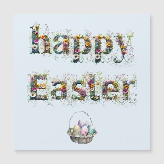 Happy Oaster Decorative Text Magnetkarte (Vorderseite)
