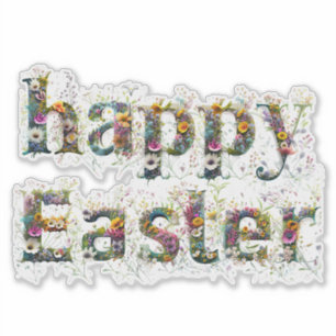 Happy Oaster Decorative Wildblume Aufkleber