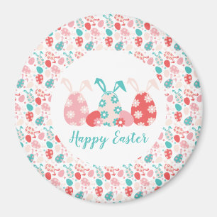 Happy Oaster dekorierte Eier Sonnige Ohren Magnet
