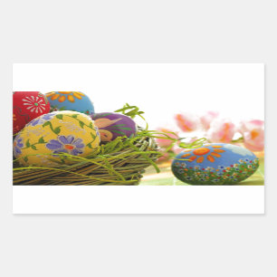 Happy Oaster Design Rechteckiger Aufkleber