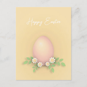 Happy Oaster Egg & Blume Postkarte