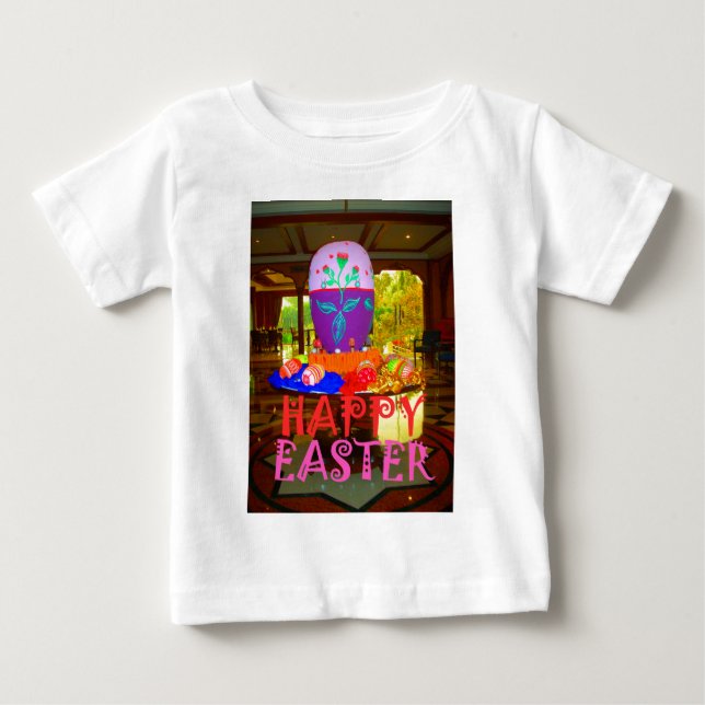 Happy Oaster Egg Center für Frühjahr Baby T-shirt (Vorderseite)