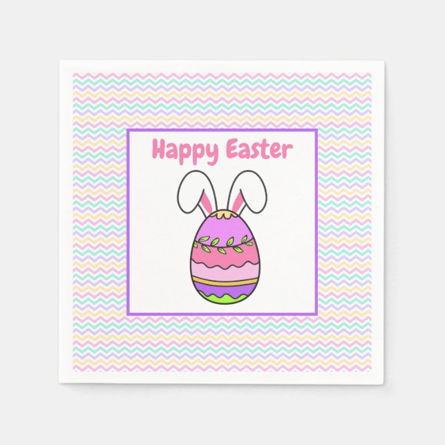 Happy Oaster Egg Party Serviette (Vorderseite)