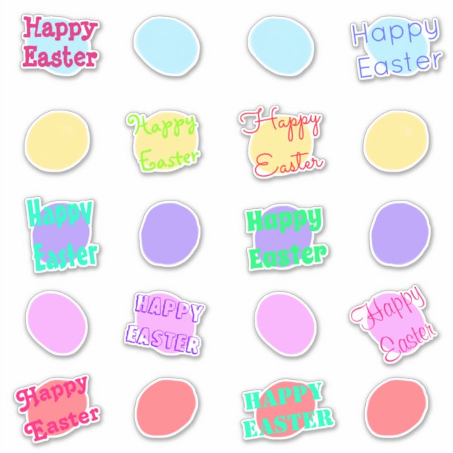 Happy Oaster Egg Stickers Aufkleber (Vorderseite)
