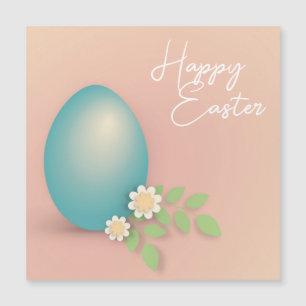 Happy Oaster Egge pastellfarben floral Magnetkarte