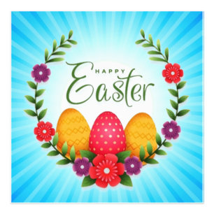Happy Oaster Eggs Blume-23798 Fotodruck