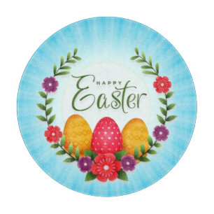 Happy Oaster Eggs Blume-23798 Schneidebrett